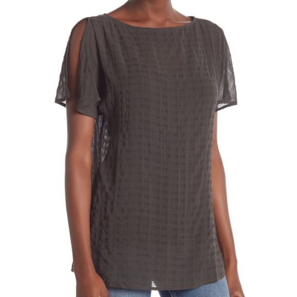 14th & Union Tops - 14th & Union Women's Grey Top Popover Tunic Blouse